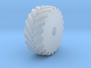 tractor rear wheel 2 in Clear Ultra Fine Detail Plastic