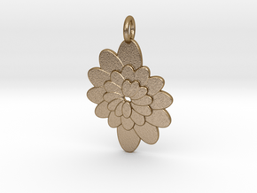 Spiral Flower 1 in Polished Gold Steel