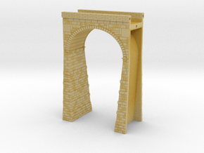 T-scale Stone Viaduct Section - 45mm Straight in Tan Fine Detail Plastic