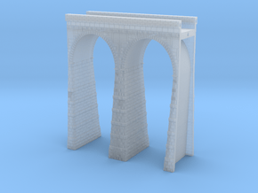 T-scale Stone Viaduct Section (2 Arches) - 60mm St in Clear Ultra Fine Detail Plastic