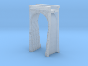 T-scale Stone Viaduct Section - 15d Curve - 145mm  in Clear Ultra Fine Detail Plastic