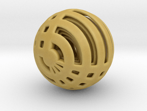 Looped Arrayed Sphere in Tan Fine Detail Plastic