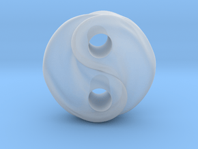 Fire and water yin yang in Clear Ultra Fine Detail Plastic