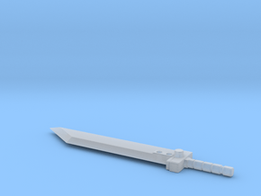 TF Weapon Buster Sword for Deluxe Class (PS1) in Clear Ultra Fine Detail Plastic