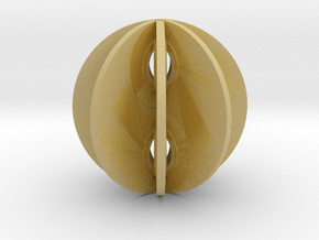 Yin yang sphere in Tan Fine Detail Plastic