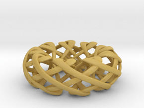 Counter rotating Torus with Celtic knots in Tan Fine Detail Plastic