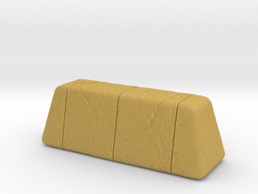 Cracked Concrete Barrier (15mm tall) in Tan Fine Detail Plastic