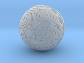 Triskelion sphere in Clear Ultra Fine Detail Plastic