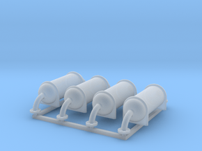 Roof Air Tanks 4x in Clear Ultra Fine Detail Plastic