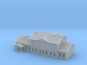 Wooden Train Station in Clear Ultra Fine Detail Plastic