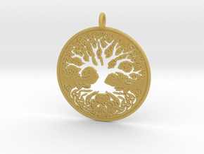 Celtic Knot Tree of life Pendant in Tan Fine Detail Plastic