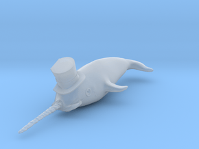 Top Hat Narwhal in Clear Ultra Fine Detail Plastic