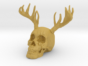 Antler Skull in Tan Fine Detail Plastic