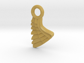 Wing Pendent and Charm 3D print model in Tan Fine Detail Plastic