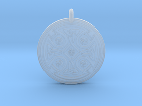 Celtic Cross - Round Pendant in Clear Ultra Fine Detail Plastic