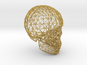 skull lattice model in Tan Fine Detail Plastic