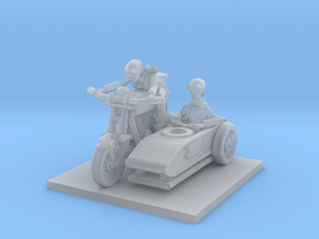 post apocalypse classic bike and sidecar can setti in Clear Ultra Fine Detail Plastic