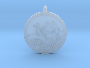 Bactrian Camel  Animal Totem pendant in Clear Ultra Fine Detail Plastic
