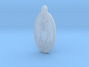 Horse - Oval Pendant in Clear Ultra Fine Detail Plastic