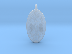 Birds - Oval Pendant in Clear Ultra Fine Detail Plastic