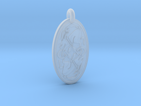Hare - Oval Pendant in Clear Ultra Fine Detail Plastic