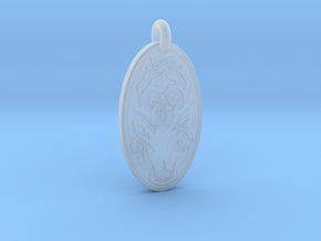 Stag - Oval Pendant in Clear Ultra Fine Detail Plastic