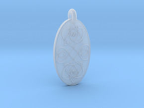 Heart - Oval Pendant in Clear Ultra Fine Detail Plastic