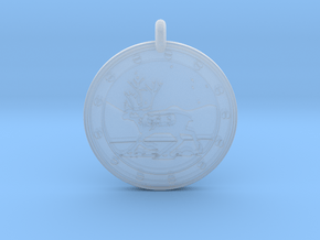 Caribou Animal Totem Pendant in Clear Ultra Fine Detail Plastic