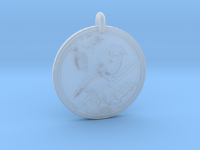 Chickadee Animal Totem Pendant in Clear Ultra Fine Detail Plastic