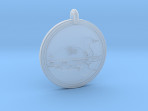 Common Loon Animal Totem Pendant   in Clear Ultra Fine Detail Plastic