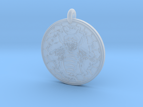 Honey Bee Animal Totem Pendant in Clear Ultra Fine Detail Plastic