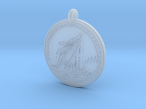 Humpback Whale Animal Totem Pendant in Clear Ultra Fine Detail Plastic