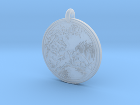 Lioness Animal Totem Pendant in Clear Ultra Fine Detail Plastic