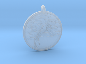 Manatee Animal Totem Pendant in Clear Ultra Fine Detail Plastic