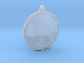 Puffin Animal Totem Pendant in Clear Ultra Fine Detail Plastic