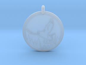 Rock Dove Animal Totem Pendant in Clear Ultra Fine Detail Plastic