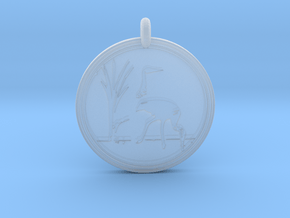 Sandhill Crane Animal Totem Pendant in Clear Ultra Fine Detail Plastic