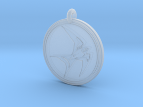 Swallow Animal Totem Pendant in Clear Ultra Fine Detail Plastic