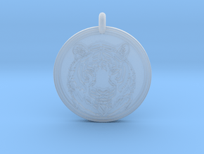 Tiger Animal Totem Pendant 2 in Clear Ultra Fine Detail Plastic