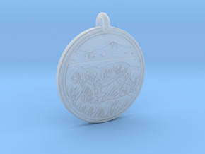 Tiger Animal Totem Pendant  in Clear Ultra Fine Detail Plastic