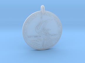 Whooping Crane Animal Totem Pendant in Clear Ultra Fine Detail Plastic