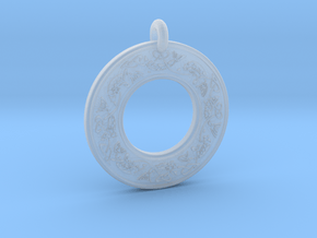 Celtic Fish Annulus Donut Pendant in Clear Ultra Fine Detail Plastic