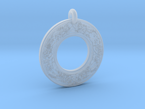 Devine Couple  Annulus Donut Pendant in Clear Ultra Fine Detail Plastic