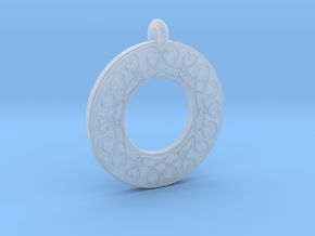 Celtic Heart Annulus Donut Pendant in Clear Ultra Fine Detail Plastic