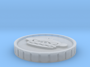 AngryMonday Twitch Coin in Clear Ultra Fine Detail Plastic