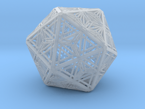 Icosahedron Unique Tessallation in Clear Ultra Fine Detail Plastic