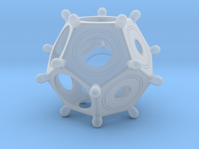 Roman Dodecahedron in Clear Ultra Fine Detail Plastic