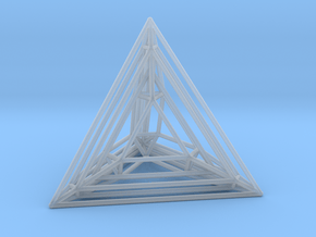 Tetrahedron Experiment in Clear Ultra Fine Detail Plastic