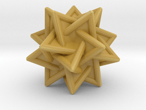Tetrahedra Compound in Tan Fine Detail Plastic