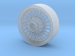 British style wire wheel in Clear Ultra Fine Detail Plastic